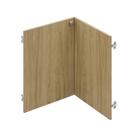 Conjunto de Portas para Guarda Roupa Módulo Canto Reto 59,5cm Frame CabeCasa MadeiraOriginals Acácia
