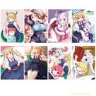Conjunto de pôsteres com estampas de pintura de anime Dragon Maid, 8 unidades