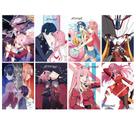 Conjunto de pôsteres Darling in the Franxx Zero Two Anime, 8 unidades Conjunto de pôsteres Darling in the Franxx Zero Two Anime, 8 unidades