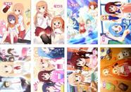 Conjunto de pôsteres Himouto Umaru-chan 8 peças de pintura de anime 30x30cm
