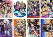 Conjunto de pôsteres JoJo's Bizarre Adventure 8 peças de pintura artística 20x30cm