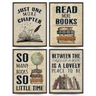Conjunto de pôsteres PLKMN Reading para biblioteca, 4 peças de 30 x 40 cm sem moldura Conjunto de pôsteres PLKMN Reading para biblioteca, 4 peças de 30 x 40 cm sem moldura