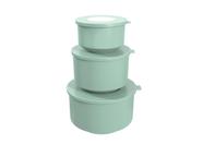 Conjunto de Potes com Tampa Coza Hoop 3 Peças Verde Soft