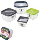 Conjunto de potes Conect fitness 4 peças azul Plasutil ref. 16045