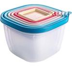 Conjunto De Potes De Plástico Quadrados Conect 6 Un