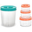 Conjunto de Potes de Rosca Mantimentos Armazenamento