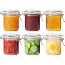 Conjunto de potes de vidro ComSaf Airtight 240 mL (8 onças), 6 unidades com tampa