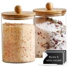 Conjunto de Potes de Vidro Le'raze 1 Galão para Cozinha com Tampa de Bambu