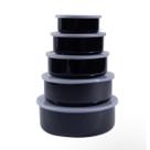 Conjunto de Potes Herméticos Inox Kit 5 Peças Porta Alimento
