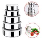 Conjunto De Potes Inox 5 Unidades