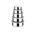 Conjunto de Potes Inox com tampa 5 Peças Wincy - Wincy