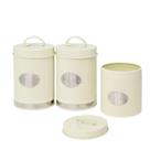 Conjunto de Potes Mantimentos 3 Peças Off White - Quanhe