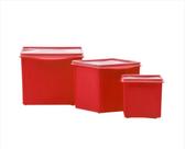Conjunto de Potes Organizadores Quadrado 3 pçs