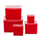Conjunto de Potes Organizadores Quadrado 5 pçs