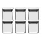 Conjunto de Potes Ou Organizador Hermético Bloock Mini - 150ml com 6 Peças