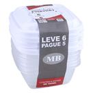 Conjunto de Potes Plásticos Mb Everyday com 6 Peças 400ml - Item Sortido