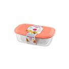 Conjunto de Potes Plásticos Retangulares Altos Vac Freezer Rosa 3pçs - Sanremo
