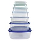 Conjunto de Potes Plásticos Retangulares Azul 7 Peças Thika Conjunto de Potes Plásticos Retangulares Azul 7 Peças Thika