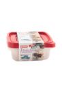 Conjunto de Potes São Bernardo Multiclick em Plástico Quadrado com Tampa Branca com 3 Peças 600ml