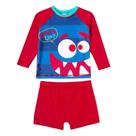 Conjunto De Praia E Piscina Infantil Masculino Com Proteção Solar FPS50+ Sunga Boxer Tip Top Bk95