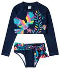Conjunto De Praia Infantil Menina Com Fps Uv50+ Tip Top Piscina Natação Bk66