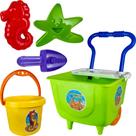 Conjunto De Praia Para Crianças Infantil Carrinho Balde E Pá Tilin Brinquedos