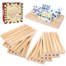 Conjunto de prateleiras de dominó GOTHINK Wooden para dominós de trem mexicanos