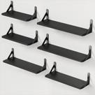 Conjunto de prateleiras de parede AMADA HOMEFURNISHING Wood Floating Black Conjunto de prateleiras de parede AMADA HOMEFURNISHING Wood Floating Black