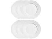 Conjunto de prato raso roma branco 6un porto brasil