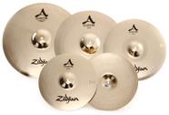 Conjunto de pratos Avedis Zildjian A Custom 14 Hats 16 Crash 20 Ride