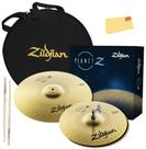 Conjunto de pratos Avedis Zildjian Planet Z Fundamentals com acessórios Conjunto de pratos Avedis Zildjian Planet Z Fundamentals com acessórios