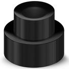 Conjunto de pratos de plástico Munfix 100 Black 50 Dinner 25cm 50 Salad 19cm