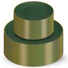 Conjunto de pratos de plástico Munfix 100 Green Gold 50 Dinner 25 cm 50 Sobremesa 19 cm