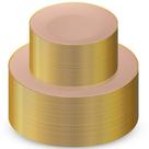 Conjunto de pratos de plástico Munfix 100 Pink Gold 50 Dinner 50 Salad