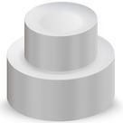 Conjunto de pratos de plástico Munfix 100 White 50 Dinner 25cm 50 Salad 19cm