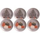Conjunto de Pratos de Sobremesa 06 Peças Halloween Frightening Porto Brasil