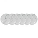 Conjunto De Pratos De Sobremesa 06 Peças Mármore Cinza