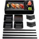 Conjunto de pratos de sushi Pumtus 16 peças de melamina com molho