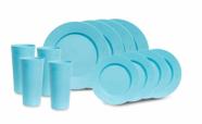 Conjunto de Pratos e Copos com 12pçs Disney Home Azul