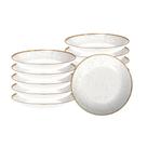 Conjunto de Pratos Fundo Rústico Marrom em Porcelana Decorada 22 cm - Tramontina 96980011