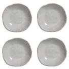 Conjunto de Pratos Fundos 4 Peças Orgânico Eco Cerâmica Cinza Porto Brasil