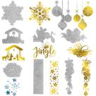 Conjunto de pratos Hot Foil CYFUN DESIGN com tema de Natal x8