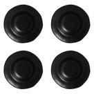 Conjunto De Pratos Para Entrada/sobremesa 04 Peças Orgânico Preto Matte Porto Brasil