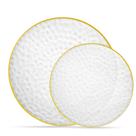 Conjunto de pratos PLASTICPRO 32 peças de plástico transparente de 16-18 cm e 16-23 cm