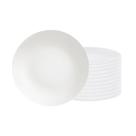 Conjunto De Pratos Raso Leonora 12 Peças Em Porcelana Branca 25 Cm - Tramontina 96010204