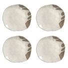 Conjunto De Pratos Rasos 04 Peças Orgânico Eco Pampa Porto Brasil
