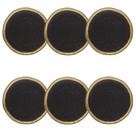 Conjunto de Pratos Rasos 06 Peças Dubai Preto e Dourado 25,5cm Wolff