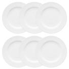 Conjunto De Pratos Rasos 06 Peças Flamingo White Oxford