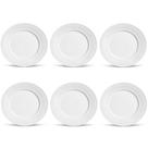 Conjunto De Pratos Rasos 06 Peças Roma Branco Porto Brasil