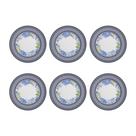 Conjunto De Pratos Rasos Gramado 6 Peças 28,5cm Alleanza Branco, Azul E Floral